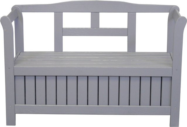 Gartenbank Poissy aus Kiefernholz in Braun, B/T/H: 113 x 40 x 75 cm - Bild 1