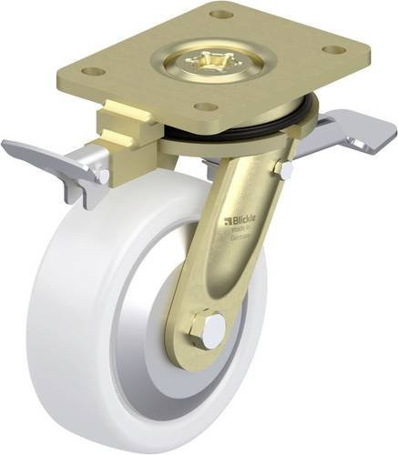 Blickle Schwerlast-Lenkrolle LS-SPO 150K-ST-FA-RI4 in Weiß mit 150 mm Rad-Durchmesser und 800 kg Tragfähigkeit - Bild 1