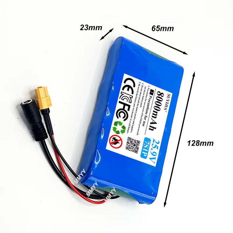 SUYIJIA Li-Ionen-Akku 7S1P 25,2 V 8000 mAh in Blau mit BMS für Elektro-Einräder und Lautsprecher - Bild 4