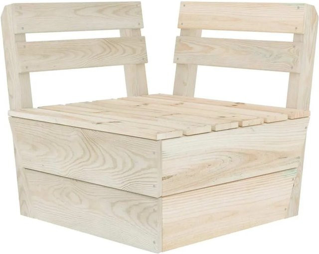 vidaXL Modulares Palettensofa Eckteil aus imprägniertem Fichtenholz - Bild 1