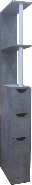 HTI-Living Raumteilerregal Thekla in Beton-Optik, Farbe Grau, Höhe: 136 cm - Bild 1
