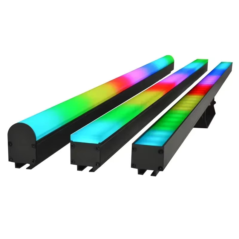 REIZ LED-Pixel-Lichtleiste mit Flightcase und Artnet-Steuerbox für KTV, Theater und Bühne, Schwarz - Bild 4