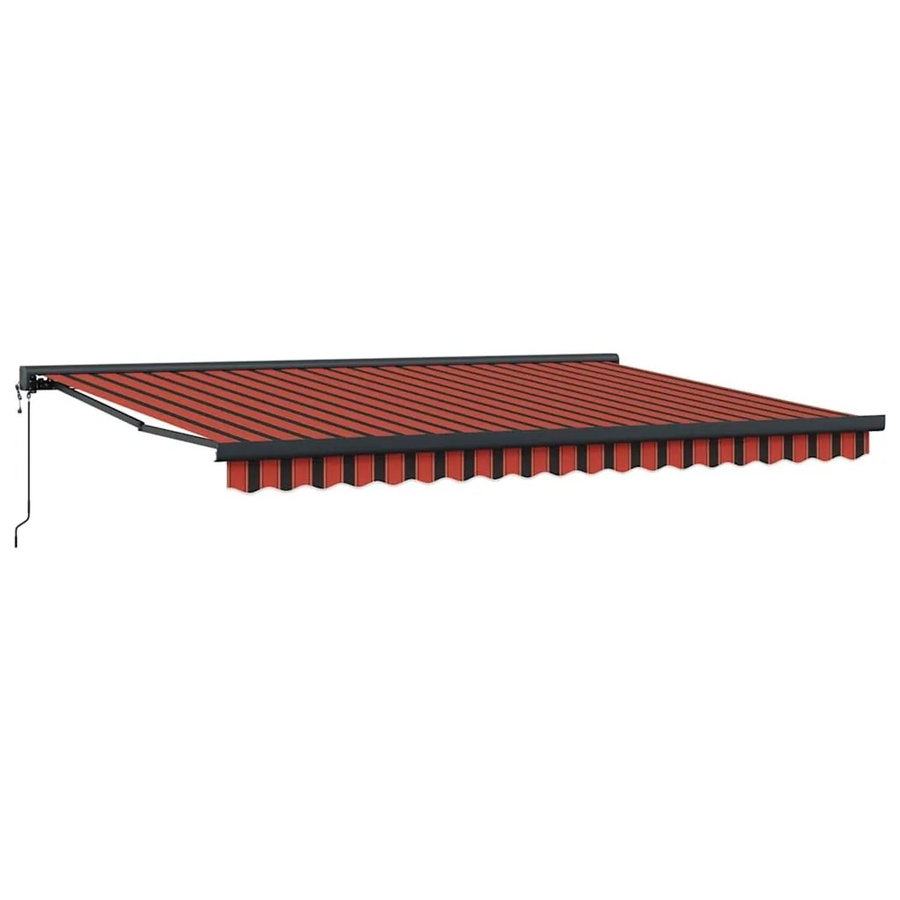 vidaXL Markise einziehbar in Orange und Braun mit Stoff und Aluminium B/H: 4,5 x 3 m - Bild 2