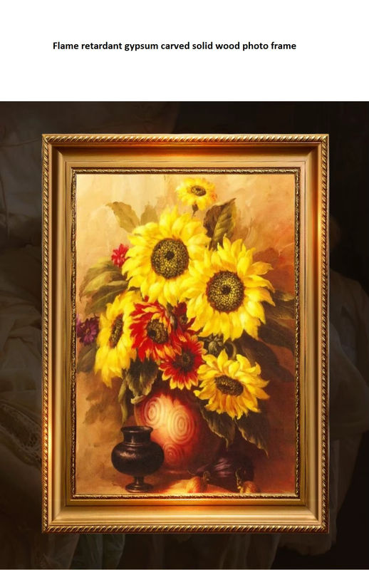 Keepmore Bilderrahmen aus Massivholz im Vintage-Stil mit floralem Design, Rechteckig, B/H: 30 x 40 cm, Farben: Weiß oder Gold - Bild 5