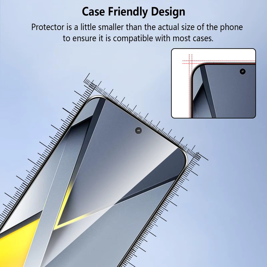 Xiaomi Displayschutzfolie aus gehärtetem Glas für POCO F8 Pro, 6,59 Zoll, transparent, HD 9H, kratzfest und case-freundlich - Bild 2