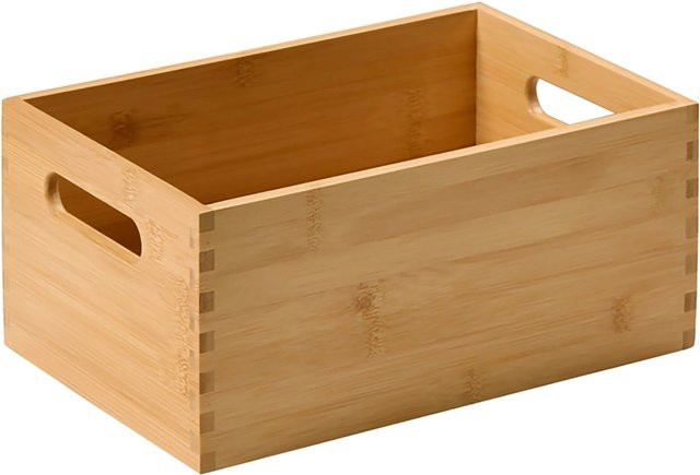 Kesper Aufbewahrungsbox aus Bambus in Braun, B/T/H: 28,5 x 18,5 x 13 cm - Bild 1
