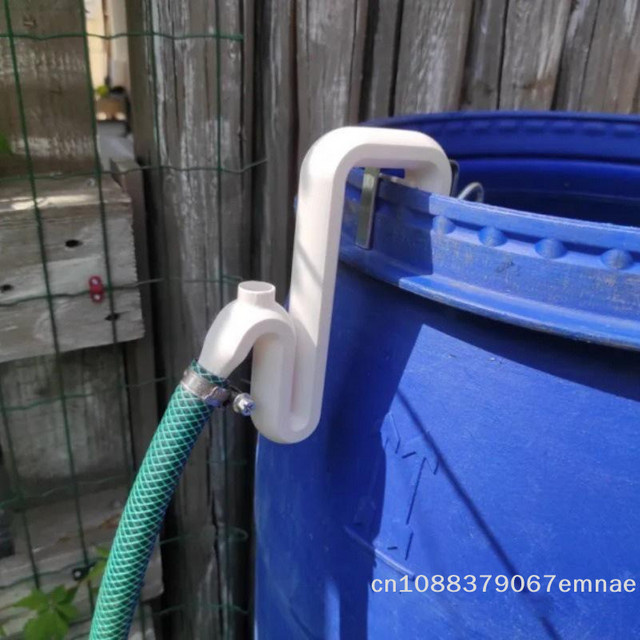 JETTING Selbstansaugender Siphonschlauch mit bohrfreiem Überlaufrohr für Regenwasser-Transfer in Weiß - Bild 1