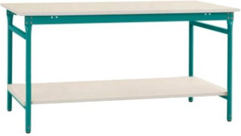 Manuflex TP5211.5021 BASIS stationärer Beistelltisch mit Melamin-Platte und Zwischenboden, B/T/H: 125 x 60 x 78 cm - Bild 1