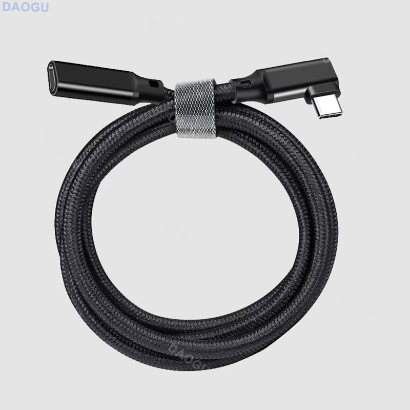 Letusoon USB-C Verlängerungskabel mit 90 Grad Winkel, USB 3.2 Gen2 Typ C Stecker auf Buchse, 20 Gbit/s, 4K 60 Hz Videoübertragung, Schwarz - Bild 6