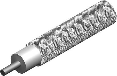 Telegärtner Koaxialkabel 50 Ohm in Silber, Länge: 25 m - Bild 1