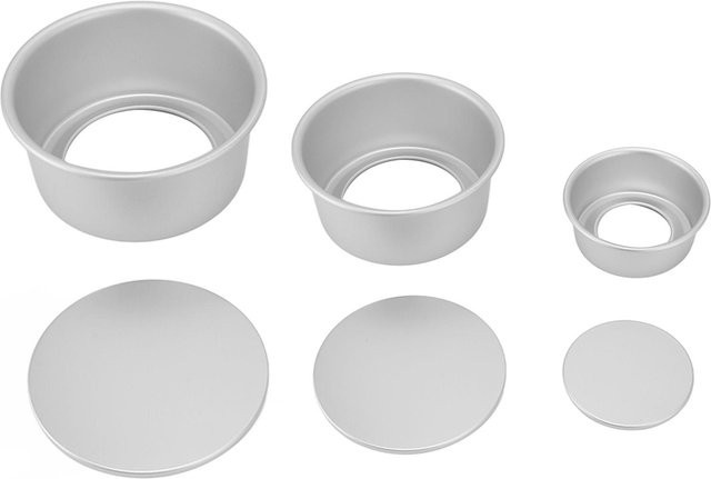 CosyHome Springform-Set aus Aluminiumlegierung, 3 Stück, rund, grau/silber - Bild 1