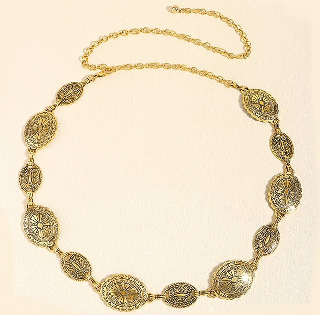 Taillenkette Damen, Metall, Kreisförmig Geschnitzt - Bild 1