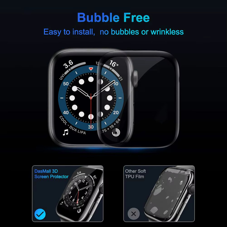 Apple Schutzfolie Glas, Apple Watch, transparent, Unisex - Bild 3