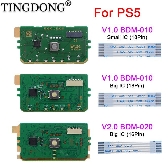 TingDong Touchpad für PlayStation 5 Controller BDM-010 und BDM-020 mit 16-Pin und 18-Pin Flexkabel für PS5 V1 und V2 in Grün - Bild 1