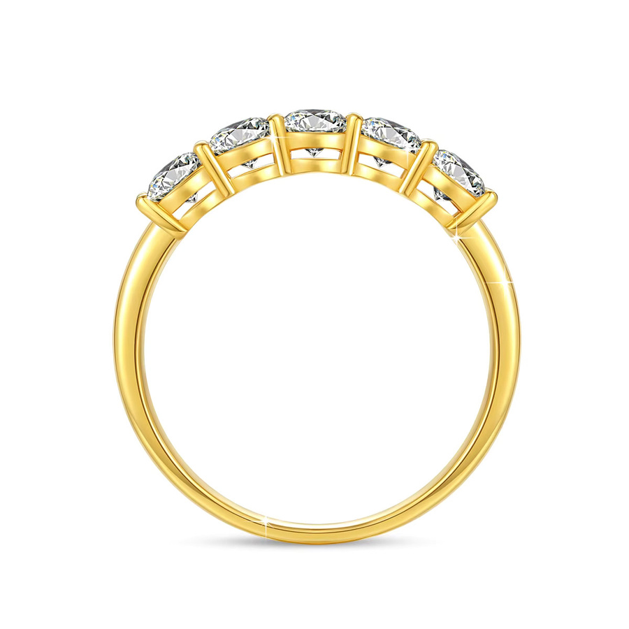 LONGUE VUE Ring 585 Gelbgold, Moissanit, Damen, Verlobung - Bild 2