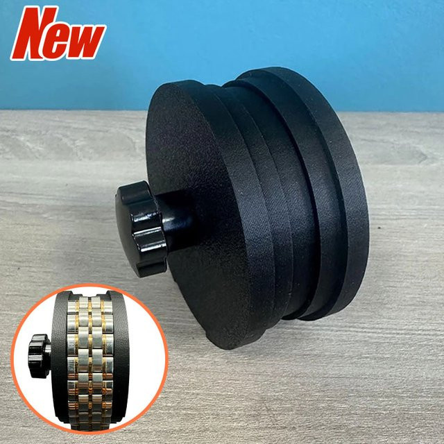 CAOWTAN Uhrenarmband-Poliervorrichtung, Edelstahl, Schwarz - Bild 1
