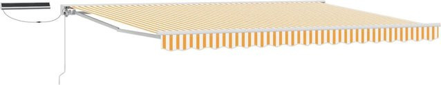 vidaXL Elektrische Ausziehbare Markise mit Fernbedienung in Gelb und Weiß, B: 4 m, A: 3 m - Bild 1