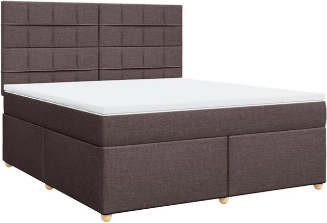 vidaXL Boxspringbett mit Matratze Dunkelbraun B/T: 180 x 200 cm - Bild 1