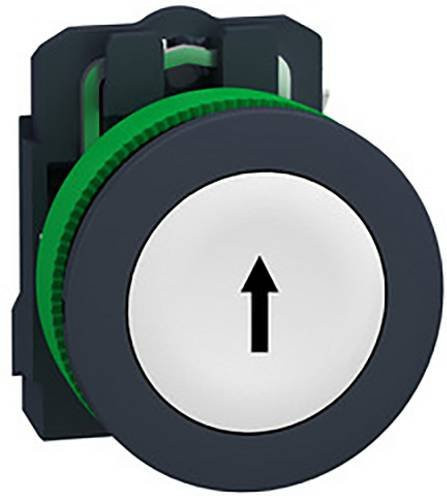 Schneider Electric XB5FA3341 Drucktaster Flush aus Kunststoff in Weiss mit schwarzem Pfeil - Bild 1