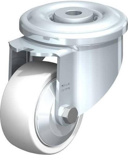 Blickle Lenkrolle LKR-SPO 75G-FA in Weiß mit Stahlgehäuse, Rad-Durchmesser: 75 mm, Tragfähigkeit: 300 kg - Bild 1