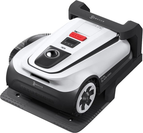 ECOVACS GOAT A1600 LiDAR PRO Mähroboter mit TruEdge-Trimmer und Doppelklingensystem in Weiß-Schwarz