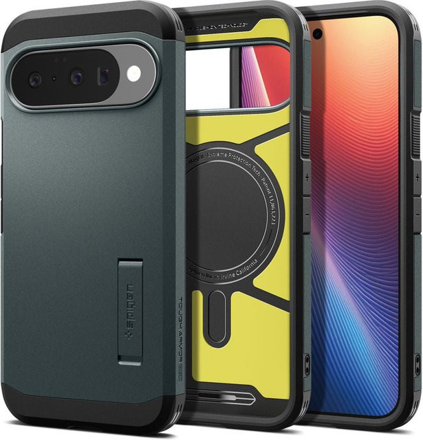 Spigen Tough Armor MagSafe Schutzhülle für Google Pixel 10 Pro und Google Pixel 10 in Grün - Bild 1
