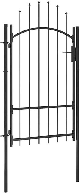 vidaXL Gartentor aus Stahl in Schwarz, B: 100 cm, H: 220 cm - Bild 1