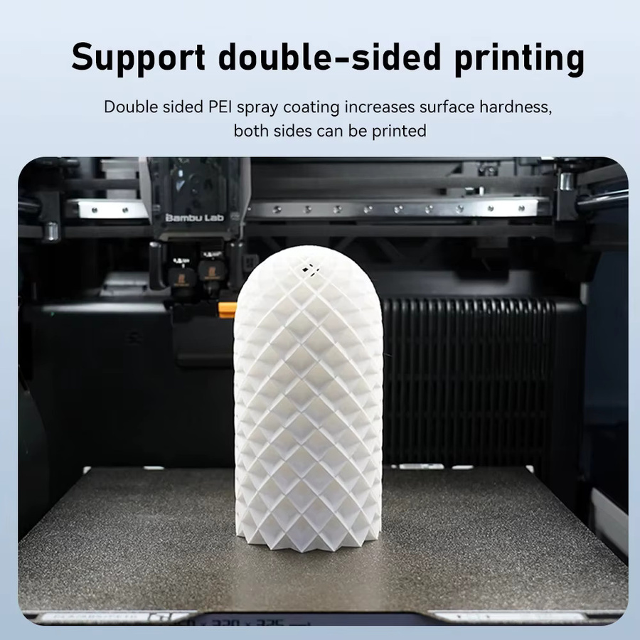 Bambu Lab Magnetische Federstahlfolie A2L Doppelseitig Bedruckbar PEI PEO PET PEY für FDM 3D-Drucker B/B: 335 x 325 mm - Bild 4