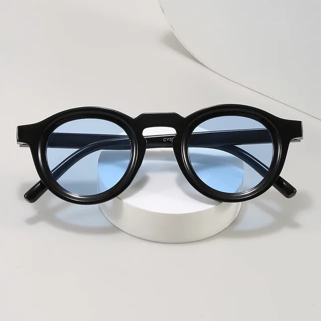 Rexxar Sonnenbrille, Rund, Vollrand, Kunststoff, Schwarz, Unisex - Bild 1