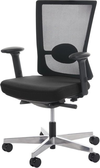Ergonomischer Bürostuhl Proregal Merkur in Schwarz mit Sliding-Funktion, Kopfstütze und verstellbarer Sitzhöhe, H 106 cm x B 72 cm x T 70 cm, Sitzhöhe: 42 cm - Bild 1