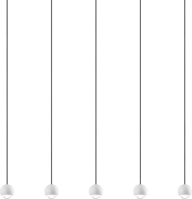DLS Lighting Cleo LP 5 LED-Pendelleuchte in Weiß mit schwarzem Baldachin, warmweißes Licht (3000K) - Bild 1