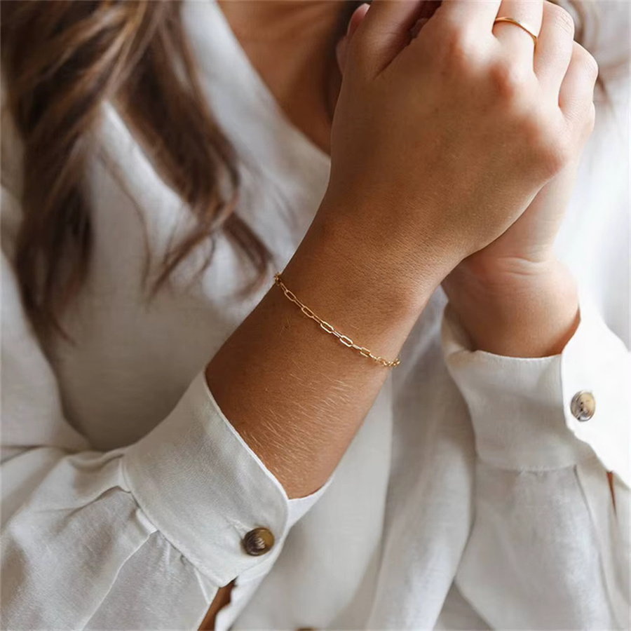 St.delan Kettenarmband, Edelstahl, 14K Vergoldet, Gold, Damen - Bild 2