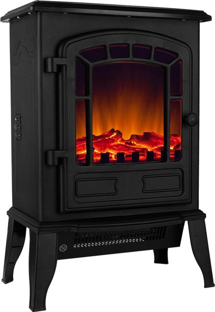 Elektrischer Kamin Monzana in Schwarz mit 2000W Heizung und Flammeneffekt, B/H/T: 57 x 39 x 24 cm - Bild 1
