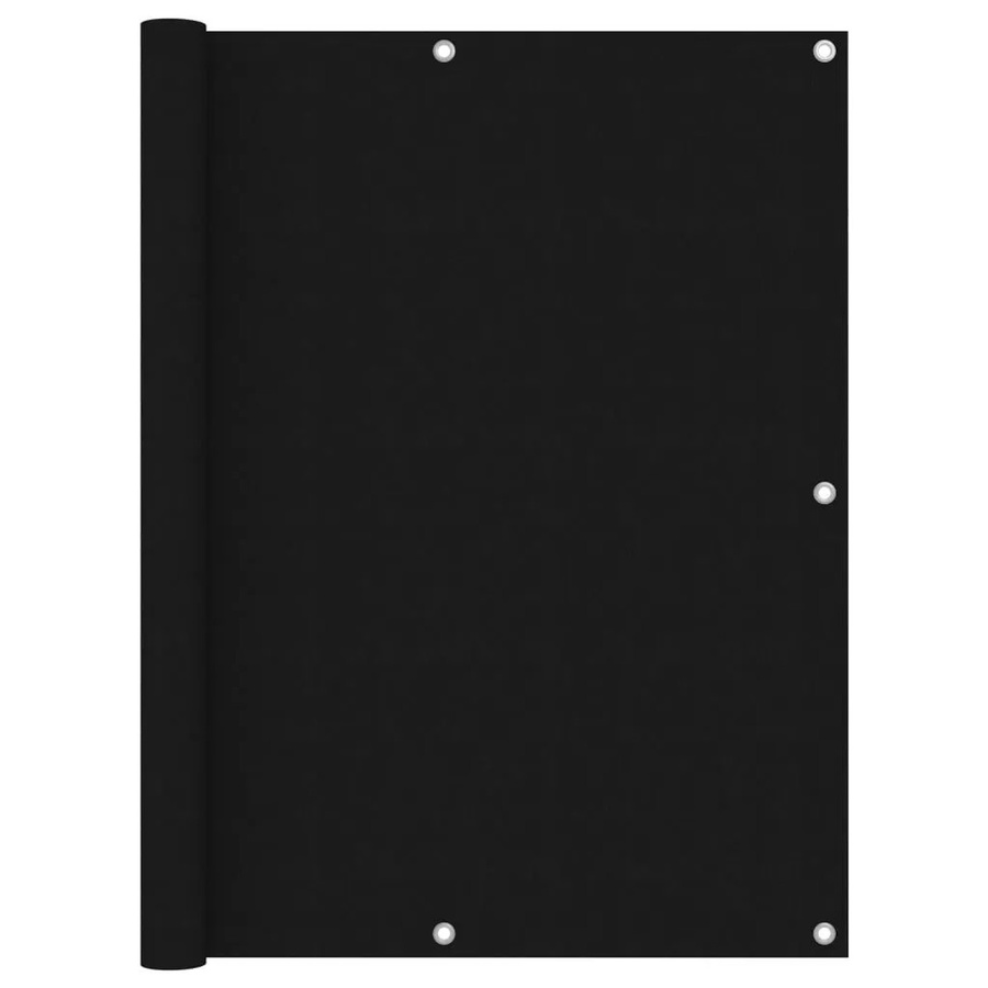 vidaXL Balkon-Sichtschutz aus PU-beschichtetem Oxford-Gewebe, Schwarz, Breite: 120 cm, Länge: 500 cm - Bild 2