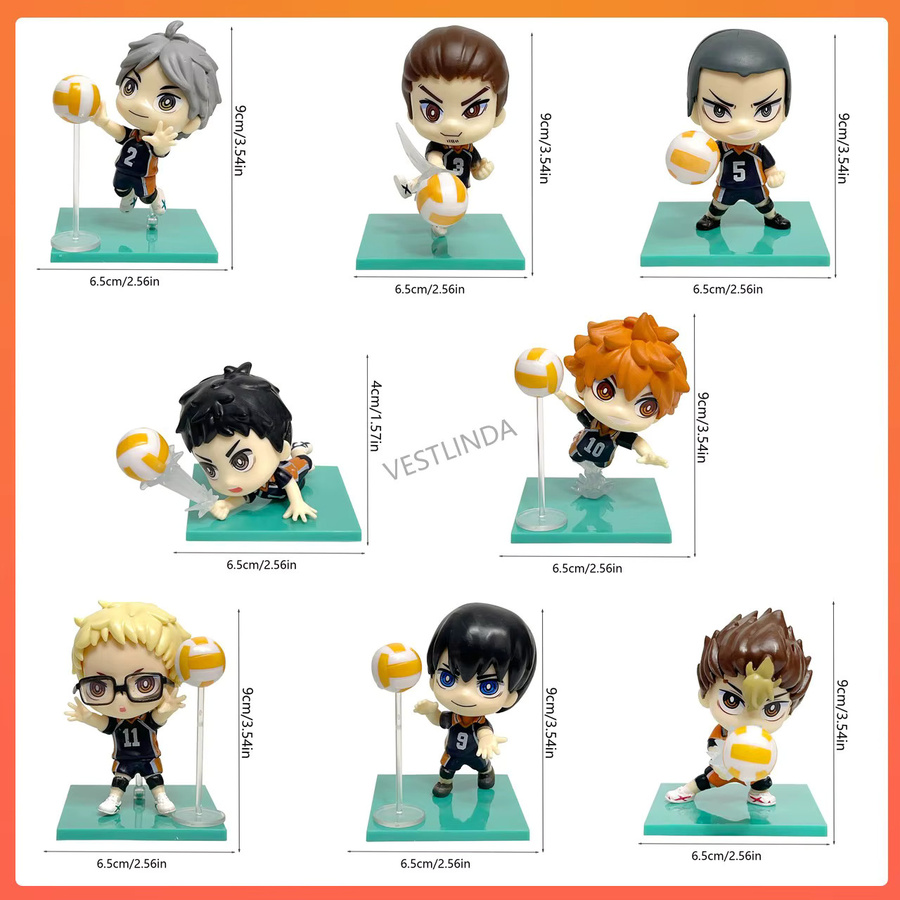 BEAST KINGDOM Volleyball Junior Modell-Set, Q-Version Puppe, Kunststoff - Bild 5