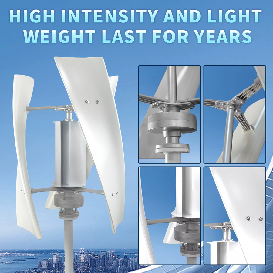 AeroVolt Vertikale Windturbine Windmühlen Windgenerator mit MPPT-Controller für Camping, RV und Heimgebrauch, 3000 W, 12 V / 24 V / 48 V - Bild 3