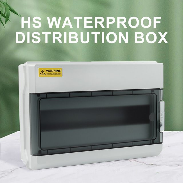 DIY YOU Außenverteilerkasten aus Kunststoff mit MCB Leistungsschalter IP65 wasserdichter elektrischer Stromanschlusskasten HS-Serie - Bild 1