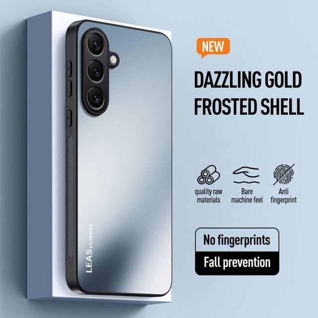 Mattierte Frosted Schutzhülle für Samsung Galaxy S25 FE S26 S24 Plus S25 Edge S24 S23 S22 S21 Plus in Schwarz - Bild 1