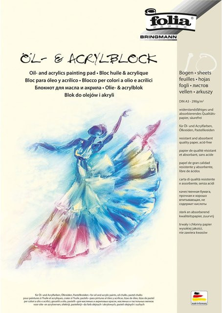 Folia Öl-Acrylmalblock Professionals Weiß DIN A3 - Bild 1
