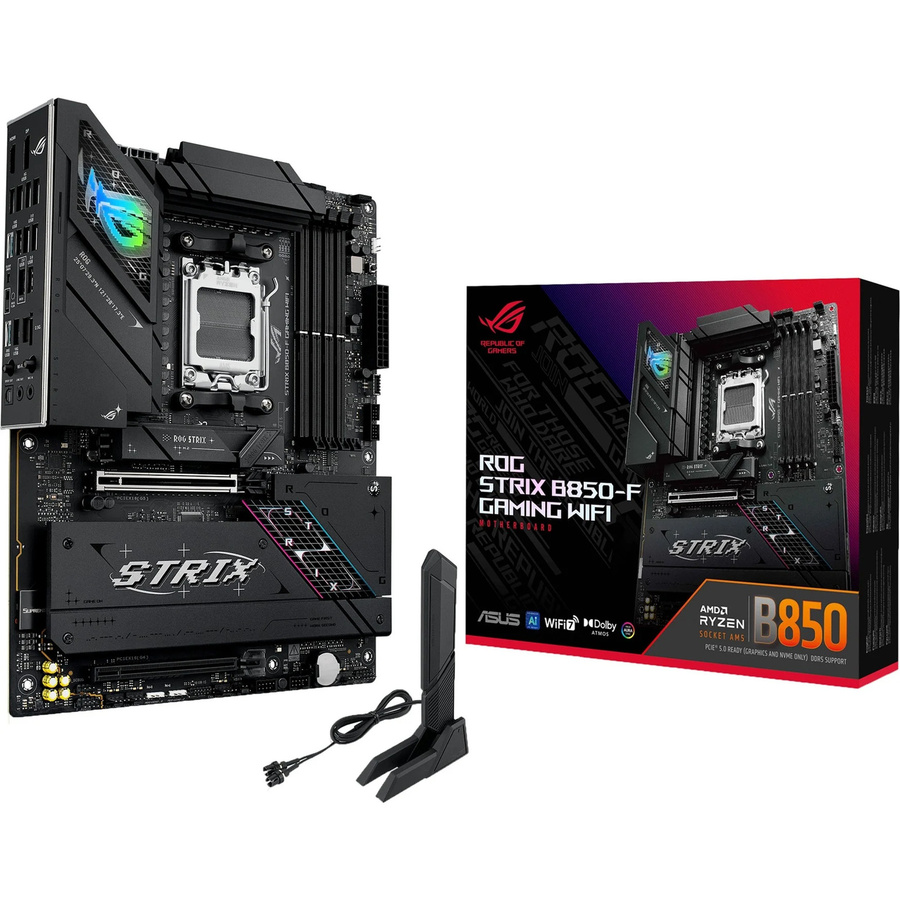 Asus ROG STRIX B850-F GAMING WIFI Mainboard, ATX, AMD B850 Chipsatz, AM5 Sockel, DDR5, Wi-Fi, Schwarz - Bild 2
