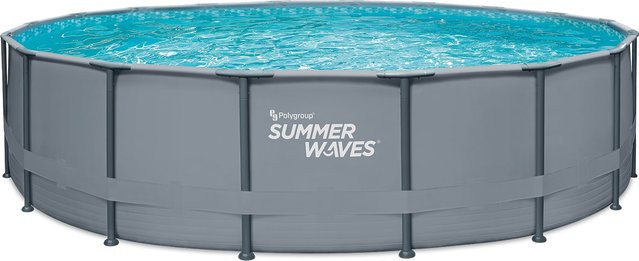 Summer Waves Elite Rundpool in Anthrazit Durchmesser: 549 cm, Höhe: 132 cm - Bild 1