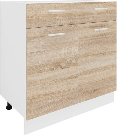 VCM Küchenschrank Esilo Unterschrank mit Schublade in Beige Oak, B/T/H: 80 x 46 x 82 cm - Bild 1