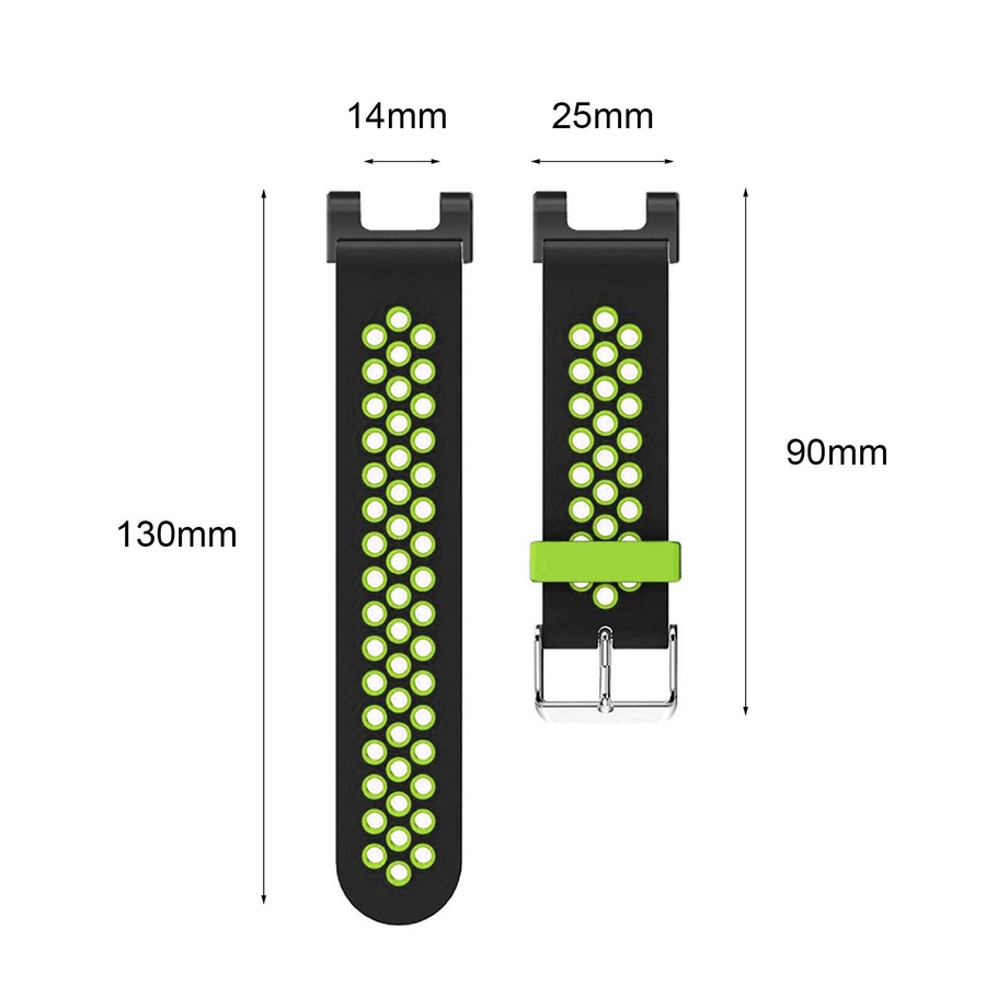 Uhrenarmband Silikon, schwarz/grün, kompatibel mit Huami Amazfit T-Rex / T-Rex Pro - Bild 3