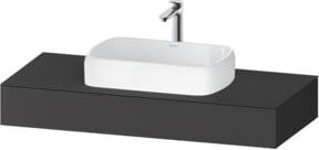 Duravit Konsole Qatego in Graphit matt mit einem Ausschnitt, B/T/H: 120 x 55 x 17 cm - Bild 1