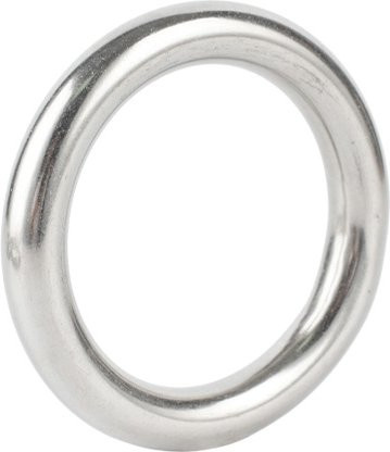 SGYM O-Ring aus Edelstahl in Silber, glatt und rostfrei für Angeln oder Yoga - Bild 1