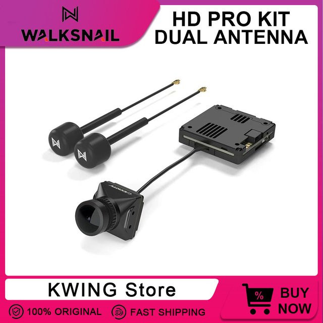 Caddx Walksnail Avatar HD Pro Kit Dual Antennen Version Action Camera für FPV Freestyle Drohnen in Schwarz - Bild 1