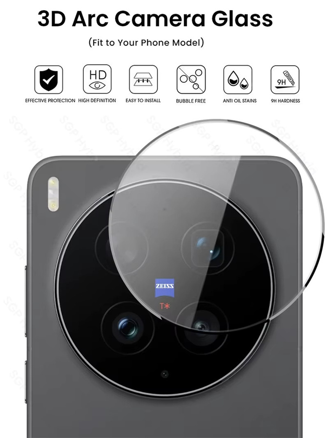 3er-Set X300Ultra 3D Klarglas-Kameraschutzfolie für vivo X300 Ultra 5G mit 9H Objektivschutz in Transparent - Bild 7