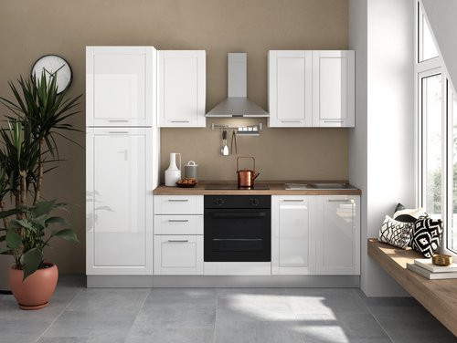 MID.YOU Küchenzeile BADIA, 6-teiliges Set mit Elektrogeräten, weiß, B: 245 cm, H: 216 cm, T: 60 cm - Bild 1