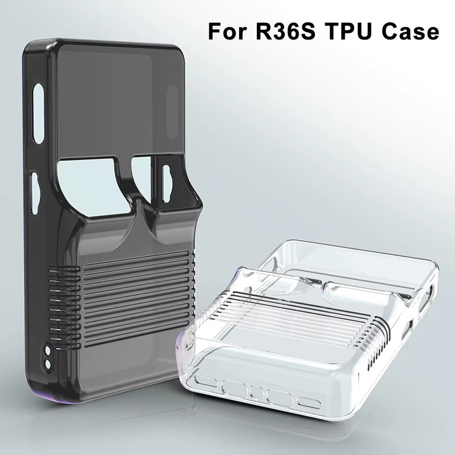 Kratzfeste und waschbare Silikon-Schutzhülle für R36s Handheld-Spielekonsole mit Trageband in Transparent - Bild 4