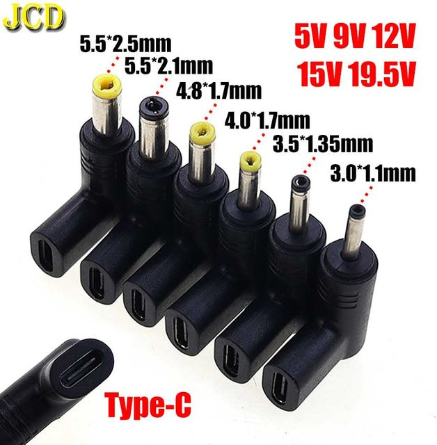 JCD USB C PD zu DC Power Adapter Konverter Typ-C Buchse zu DC Jack Stecker in Schwarz für Router und Tablet - Bild 1